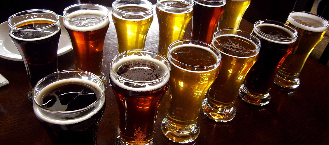Row of Beer Glasses